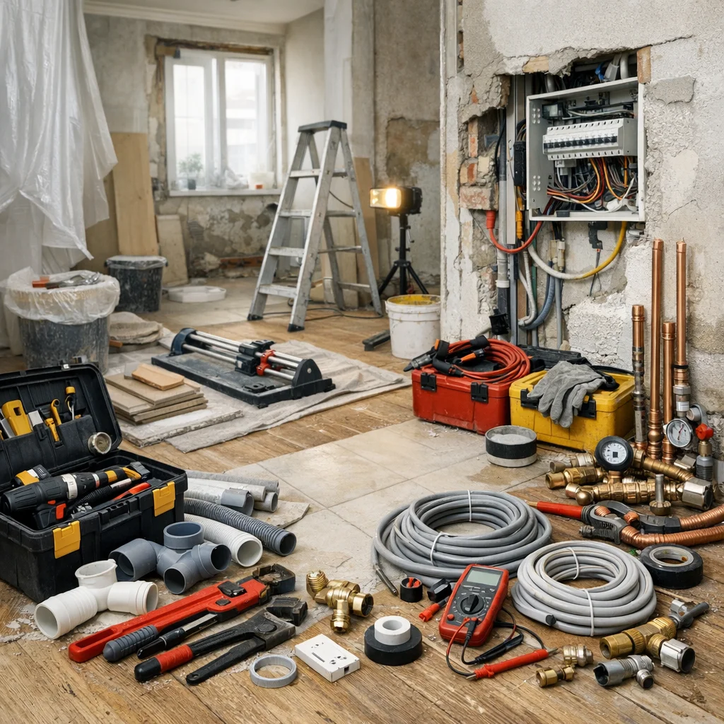 Équipe UNICLES sur un chantier de rénovation à Chambourcy